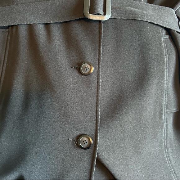 Lovely Long Black Trench/Dress Coat with belt. Great for dressing up or down - Picture 10 of 16